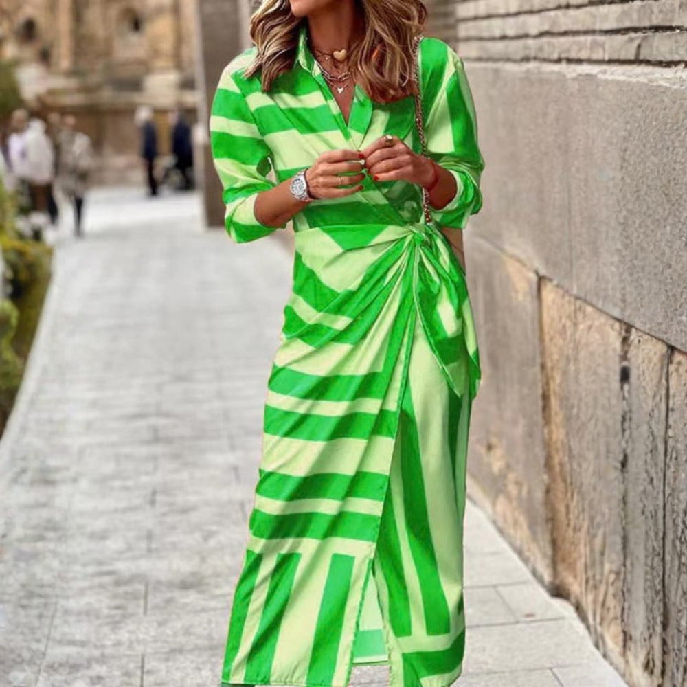 Elegant Wrap Midi Dress