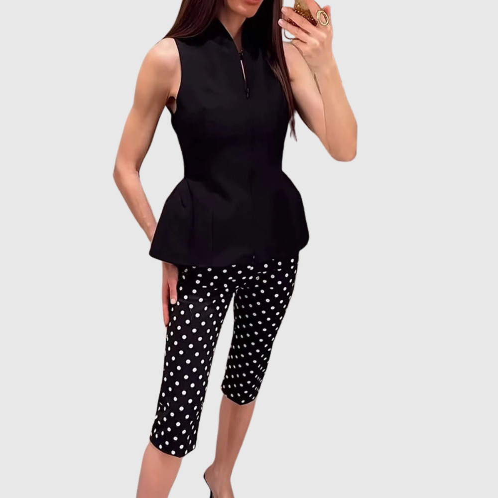 Polka Dot Cropped Summer Pants
