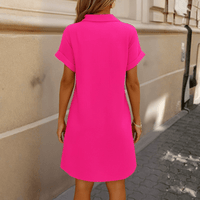 Breathable Linen Shirt Dress