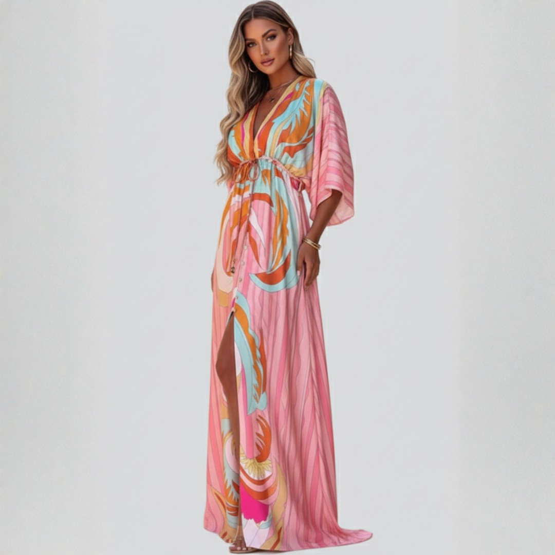 Elegant Print Maxi Dress