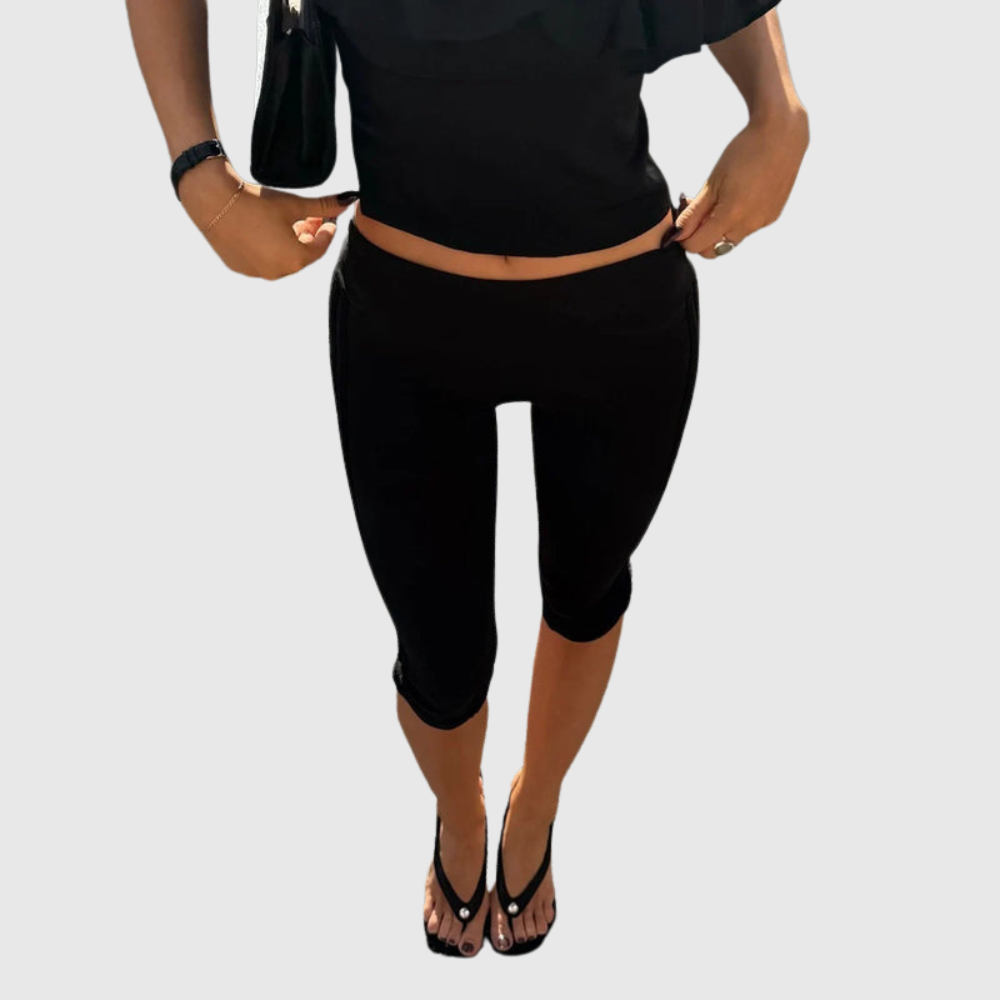 Split Hem Cropped Summer Pants