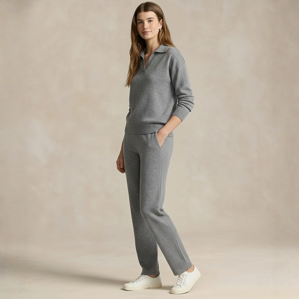 Relaxed Knit Polo Set