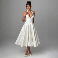 Halter Neck Fit And Flare Midi Dress