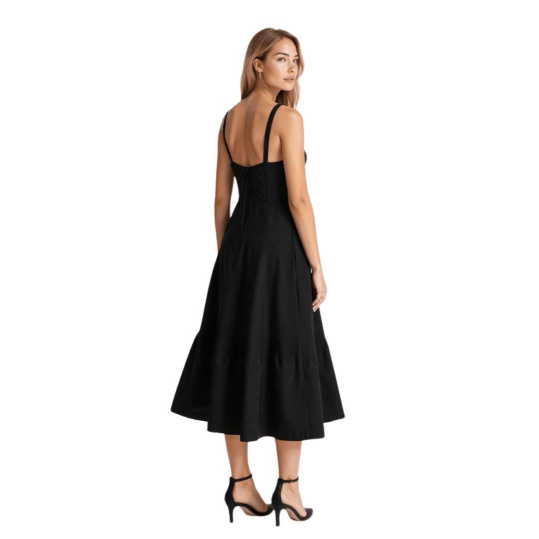 Elegant Corset Midi Dress