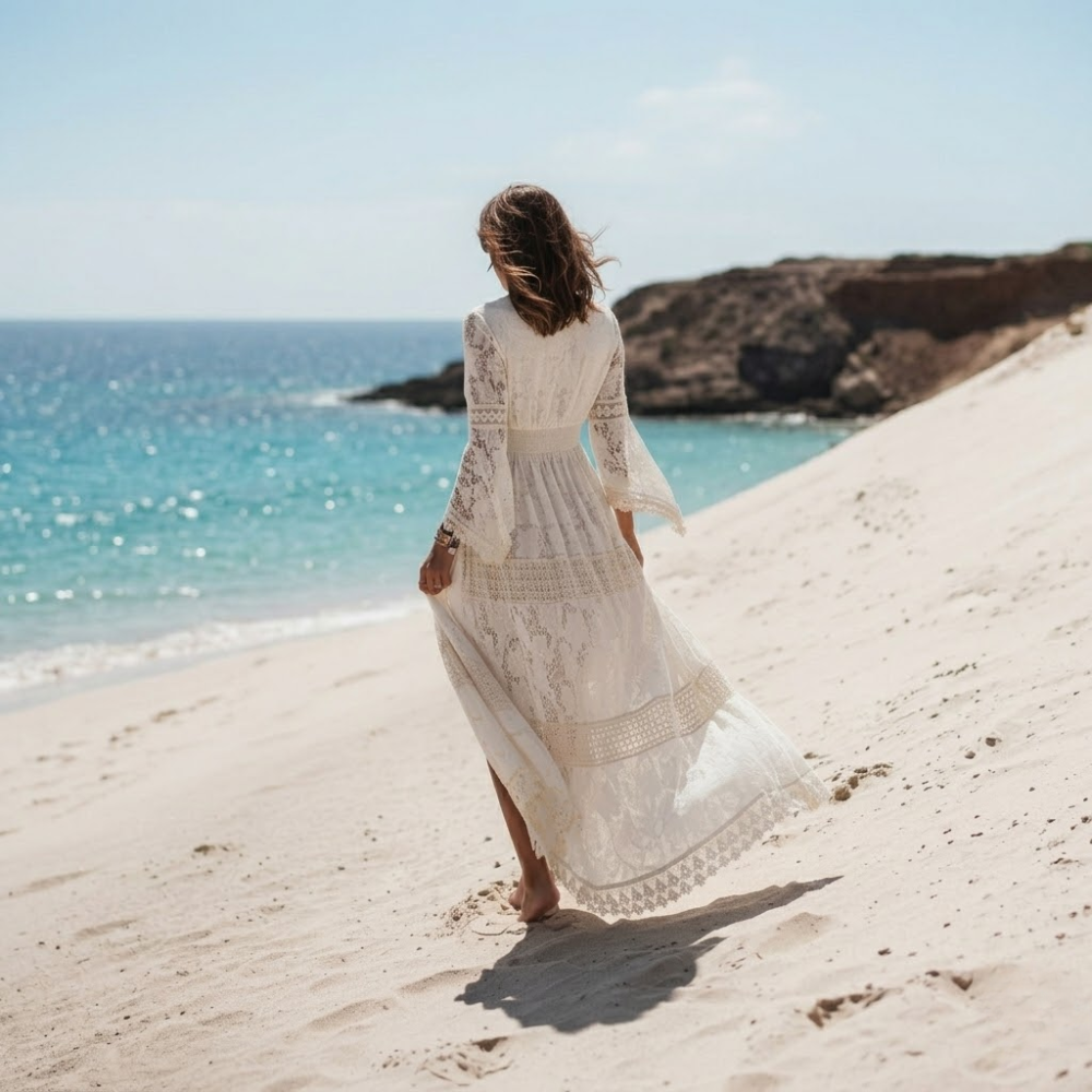 Boho V Neck Maxi Dress