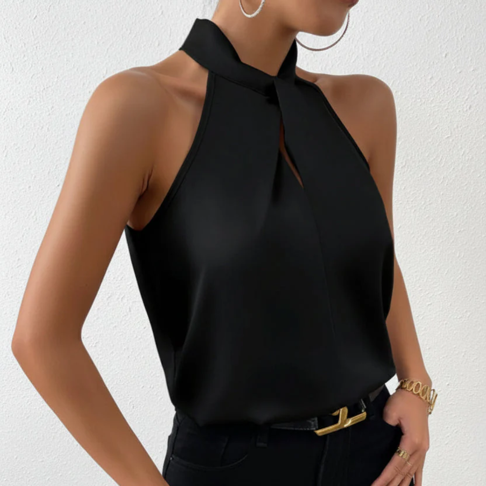 Halter Knot Sleeveless Blouse