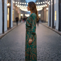 Elegant Vneck Midi Dress