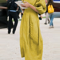Elegant Linen Midi Dress