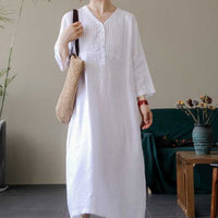Elegant Linen Long Dress