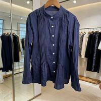 Relaxed Pleated Blouse Women's