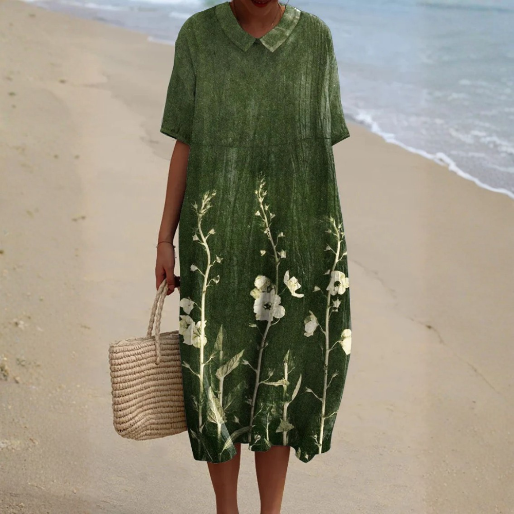 Floral Cotton Midi Dress