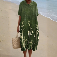Floral Cotton Midi Dress