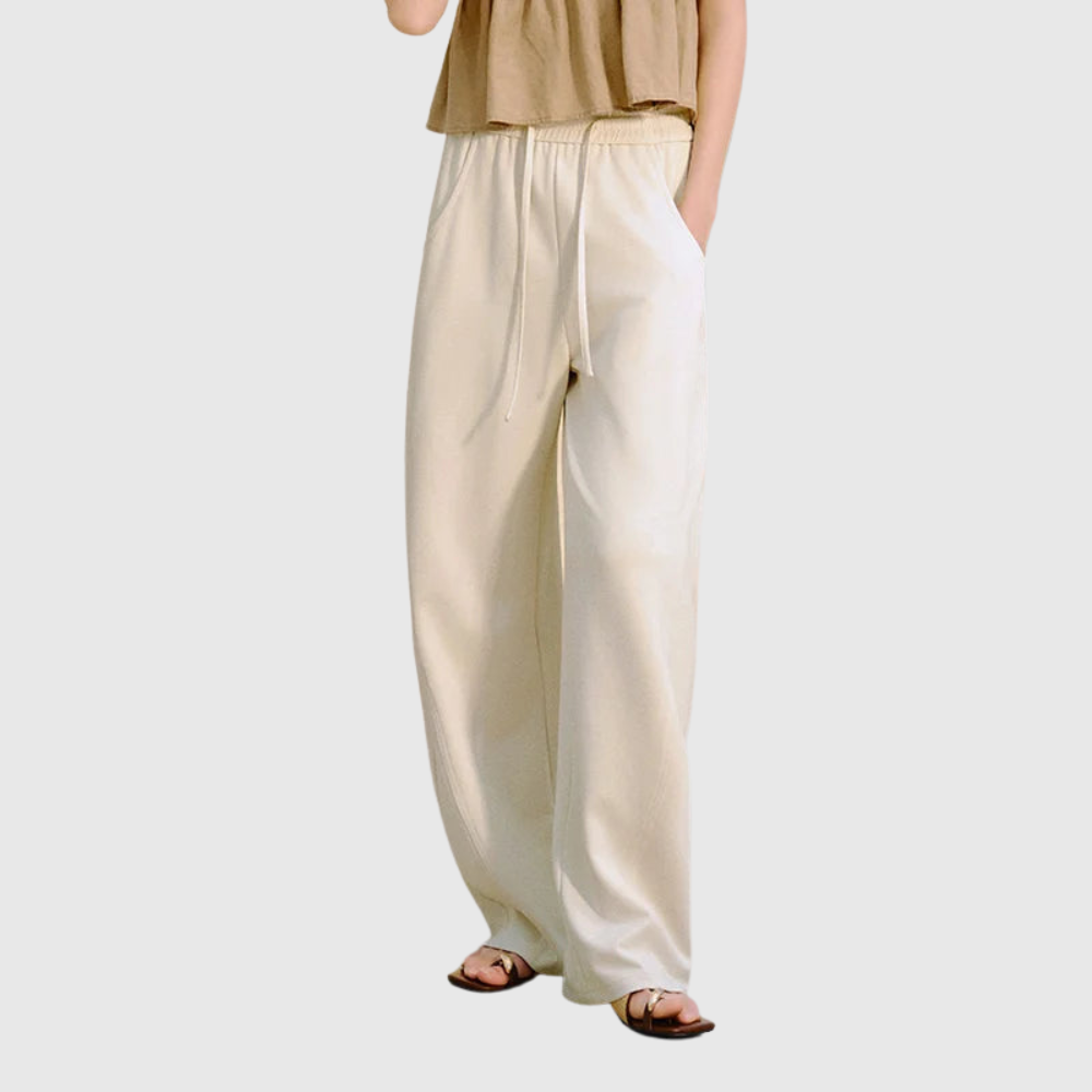 Relaxed Wide Leg Cropped Summer Pants