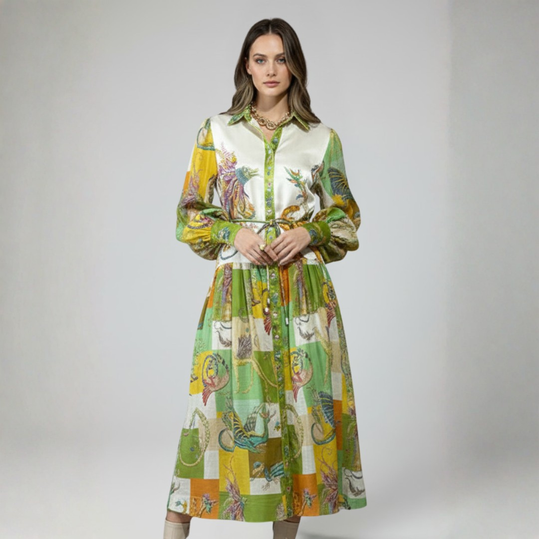 Women’s V-Neck Long Sleeve Maxi Dress