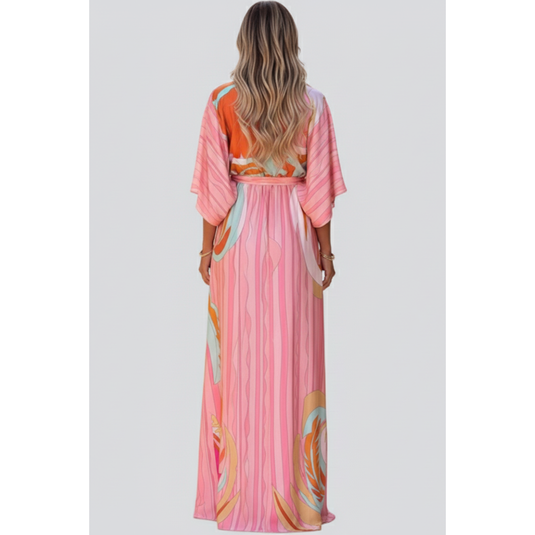 Elegant Print Maxi Dress