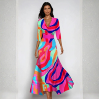 Floral A Line Midi Dress