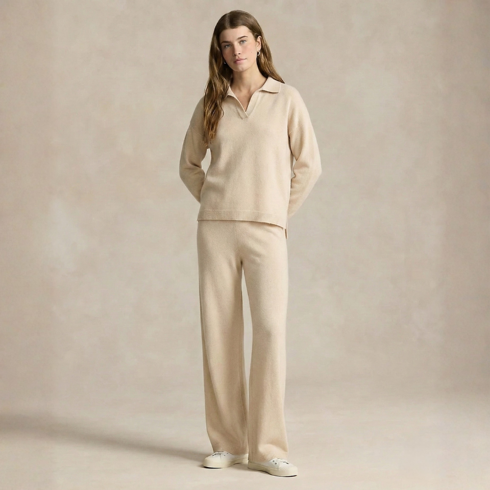Relaxed Knit Polo Set