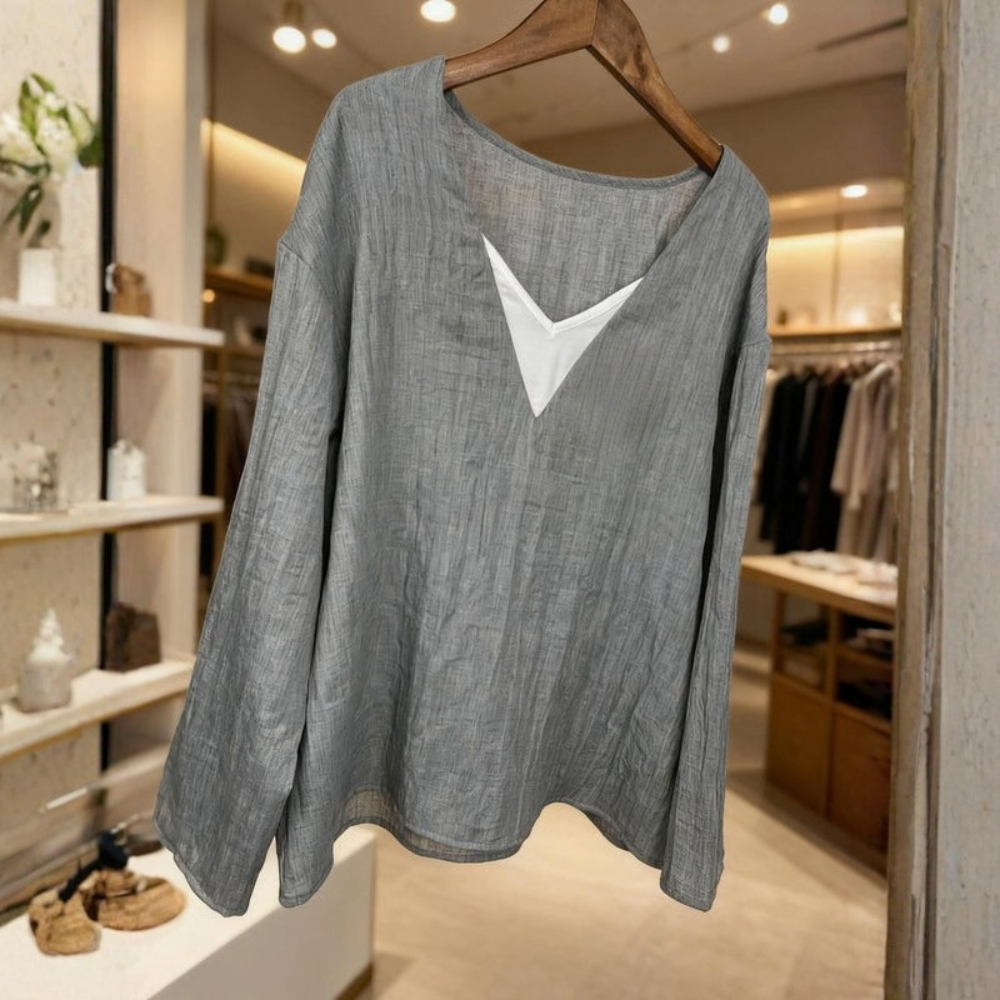 Relaxed Neckline Top Womens