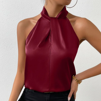 Halter Knot Sleeveless Blouse