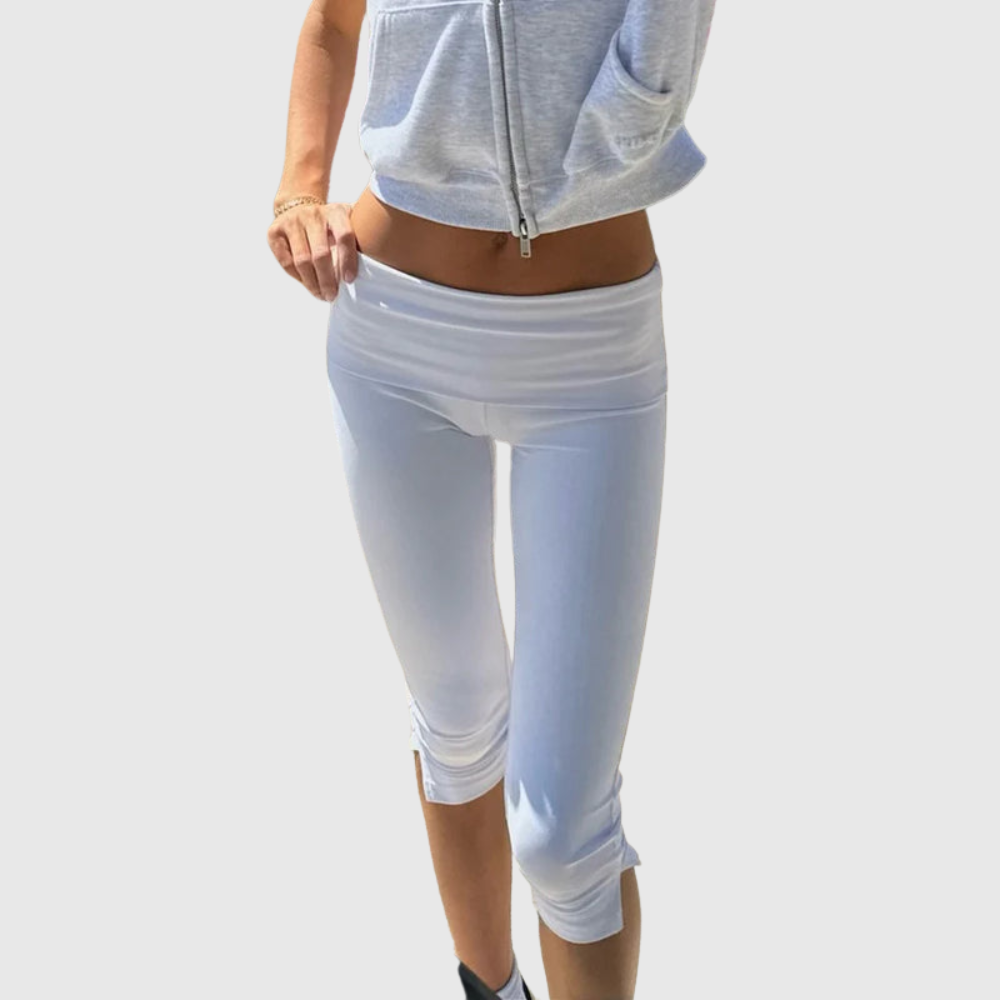 Split Hem Cropped Summer Pants