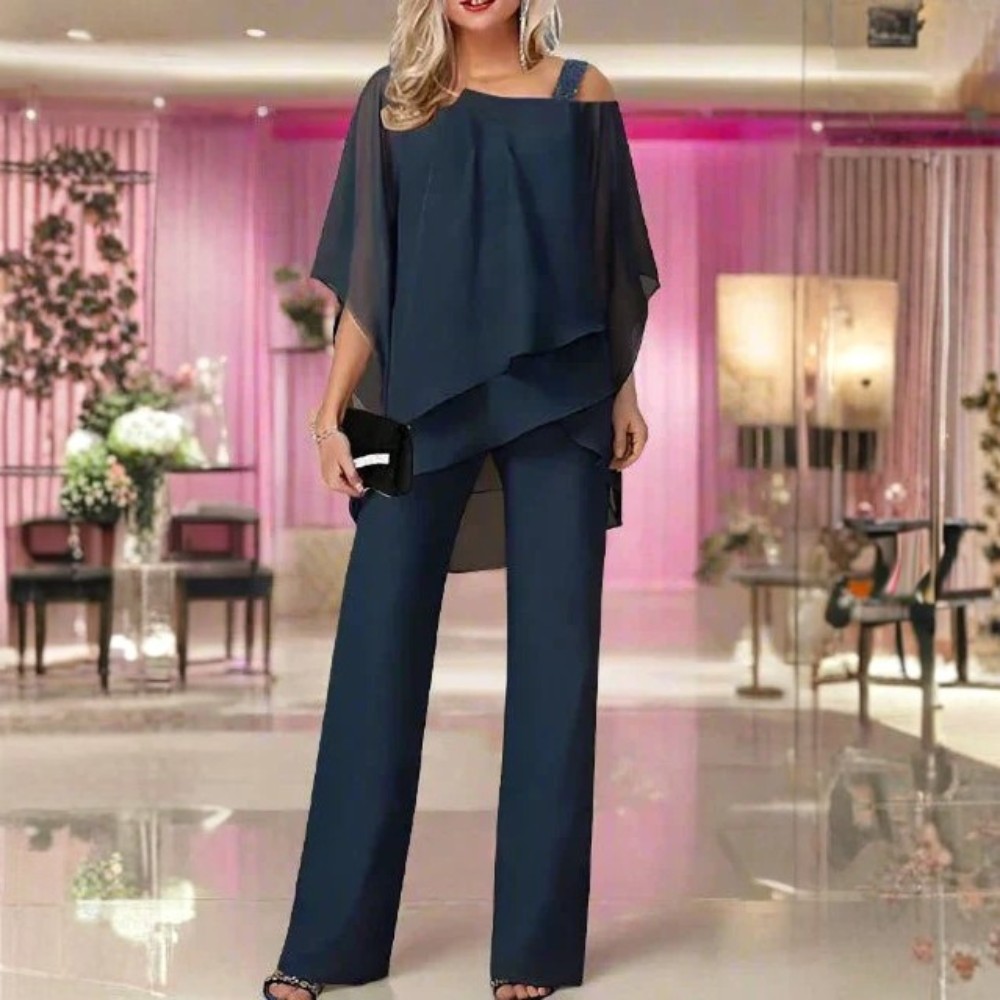 Elegant Chiffon Two Piece Set