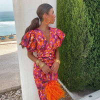 Elegant Floral Midi Dress