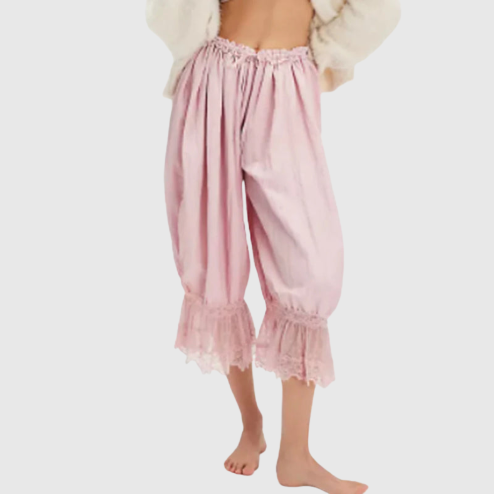 Lace Patchwork Cropped Summer Pants