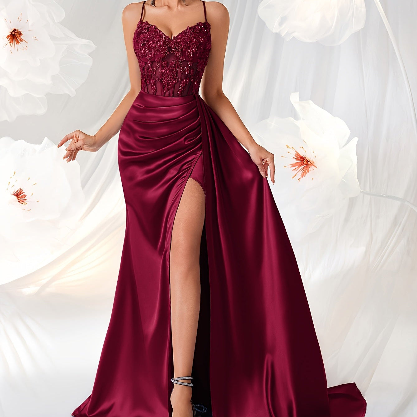 Elegant Embroidery Midi Dress