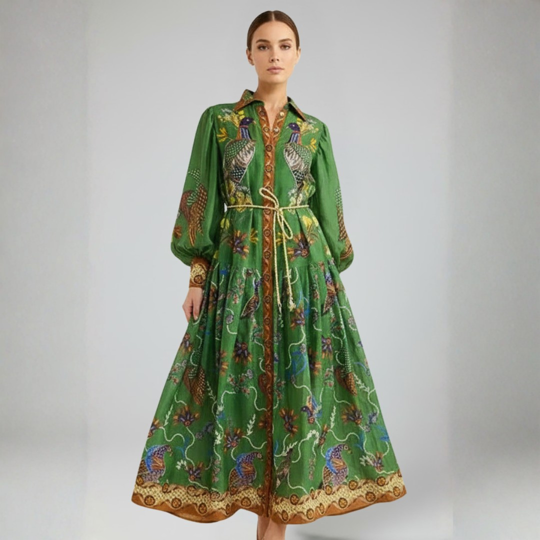 Women’s V-Neck Long Sleeve Maxi Dress