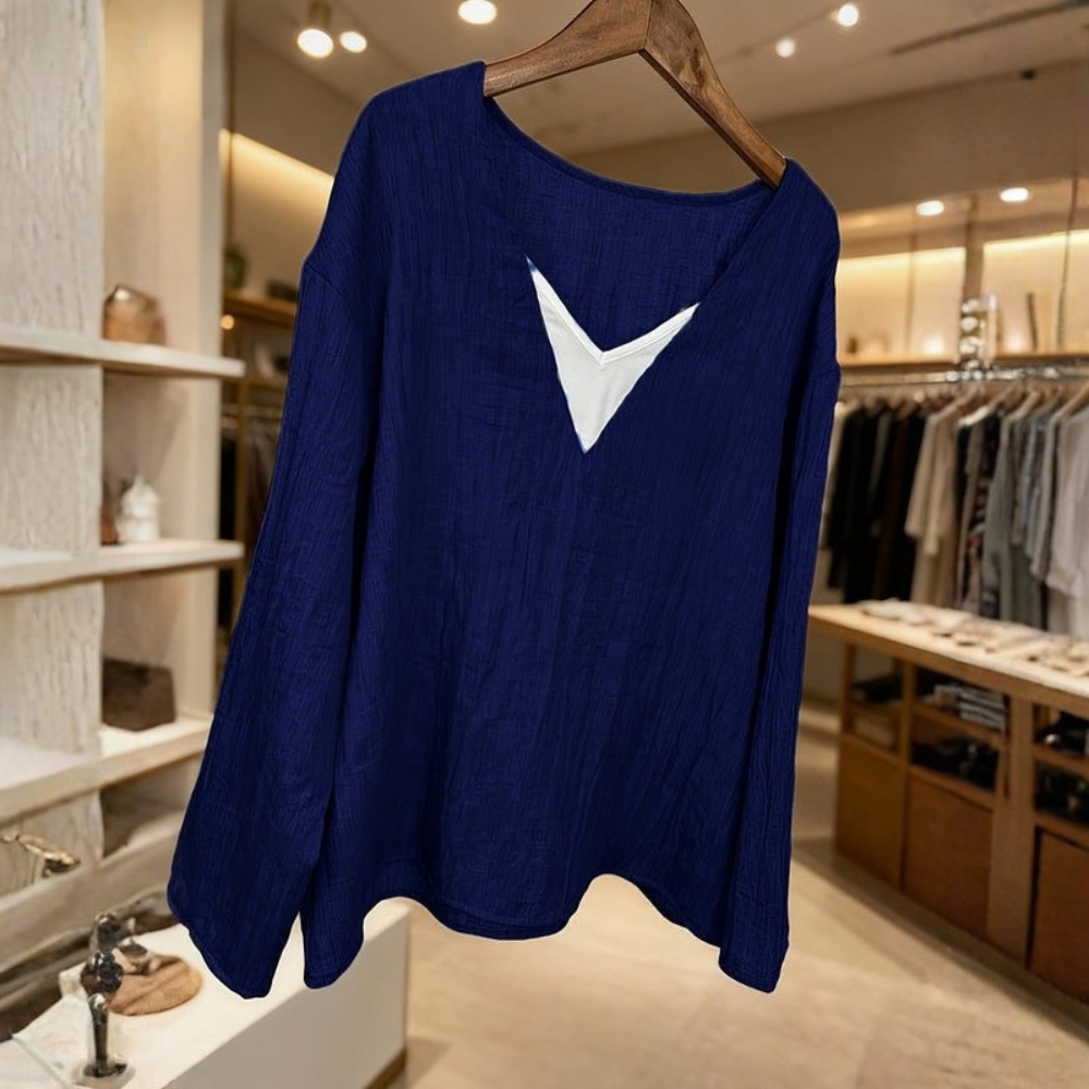 Relaxed Neckline Top Womens