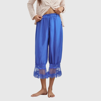 Lace Patchwork Cropped Summer Pants