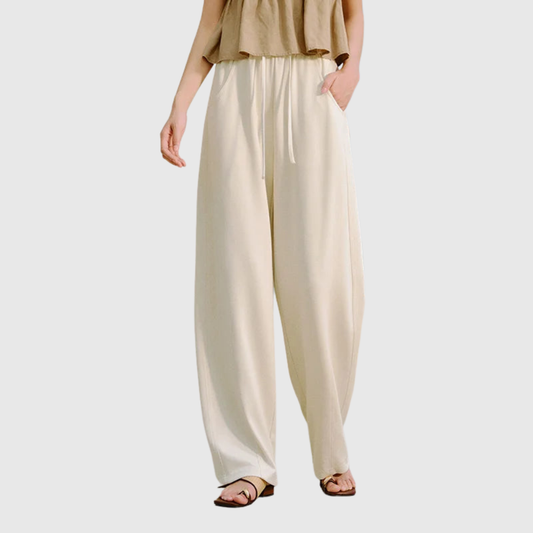 Sommerhose in Cropped-Länge mit weitem Bein und lockerem Schnitt