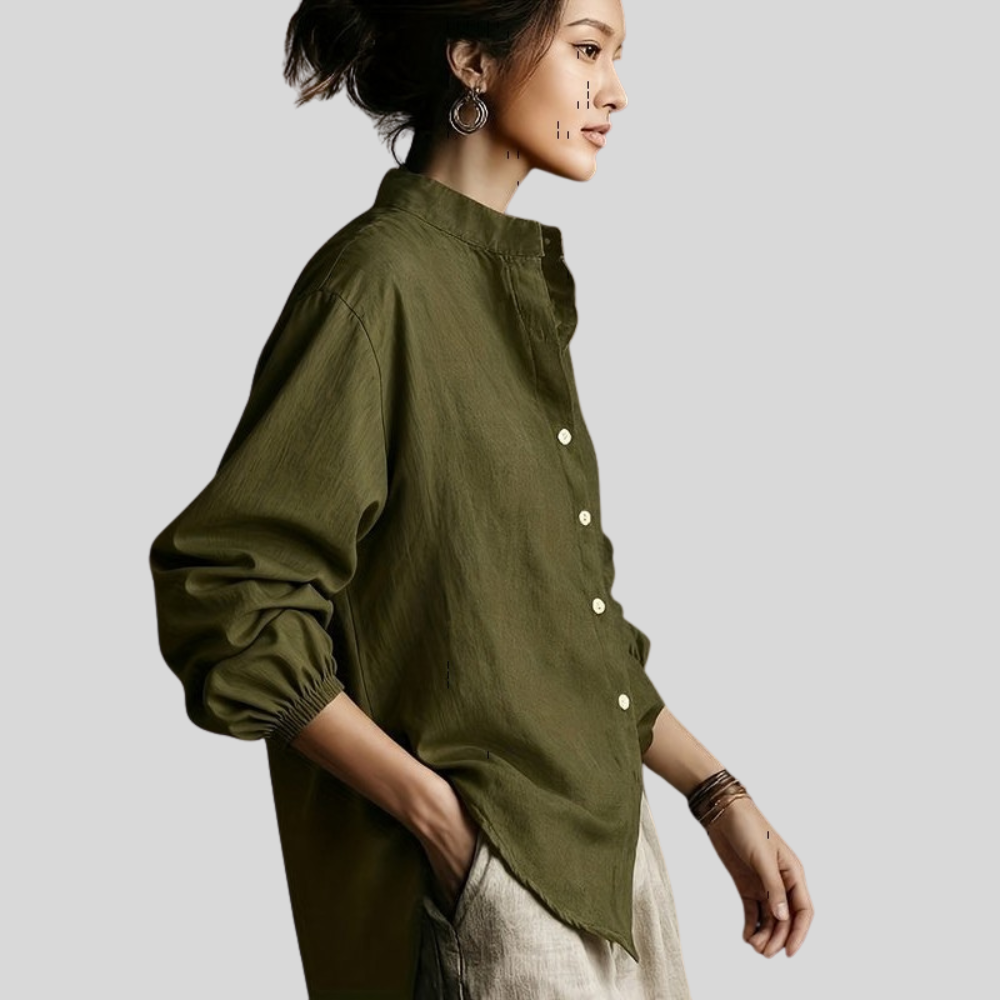 Relaxed Linen Blouse