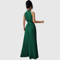 Elegant ærmeløs plisseret midi-kjole