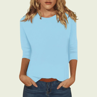 Three Quarter Sleeve Top Blouse