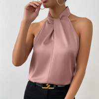 Halter Knot Sleeveless Blouse