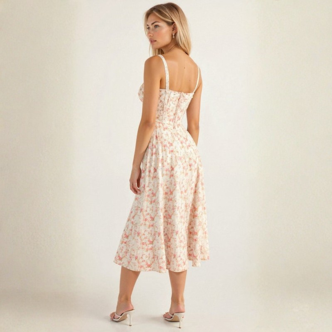 Elegant Corset Midi Dress
