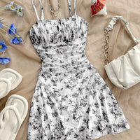 Elegant Floral Halter Dress