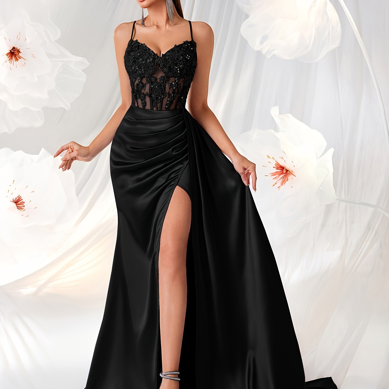 Elegant Embroidery Midi Dress