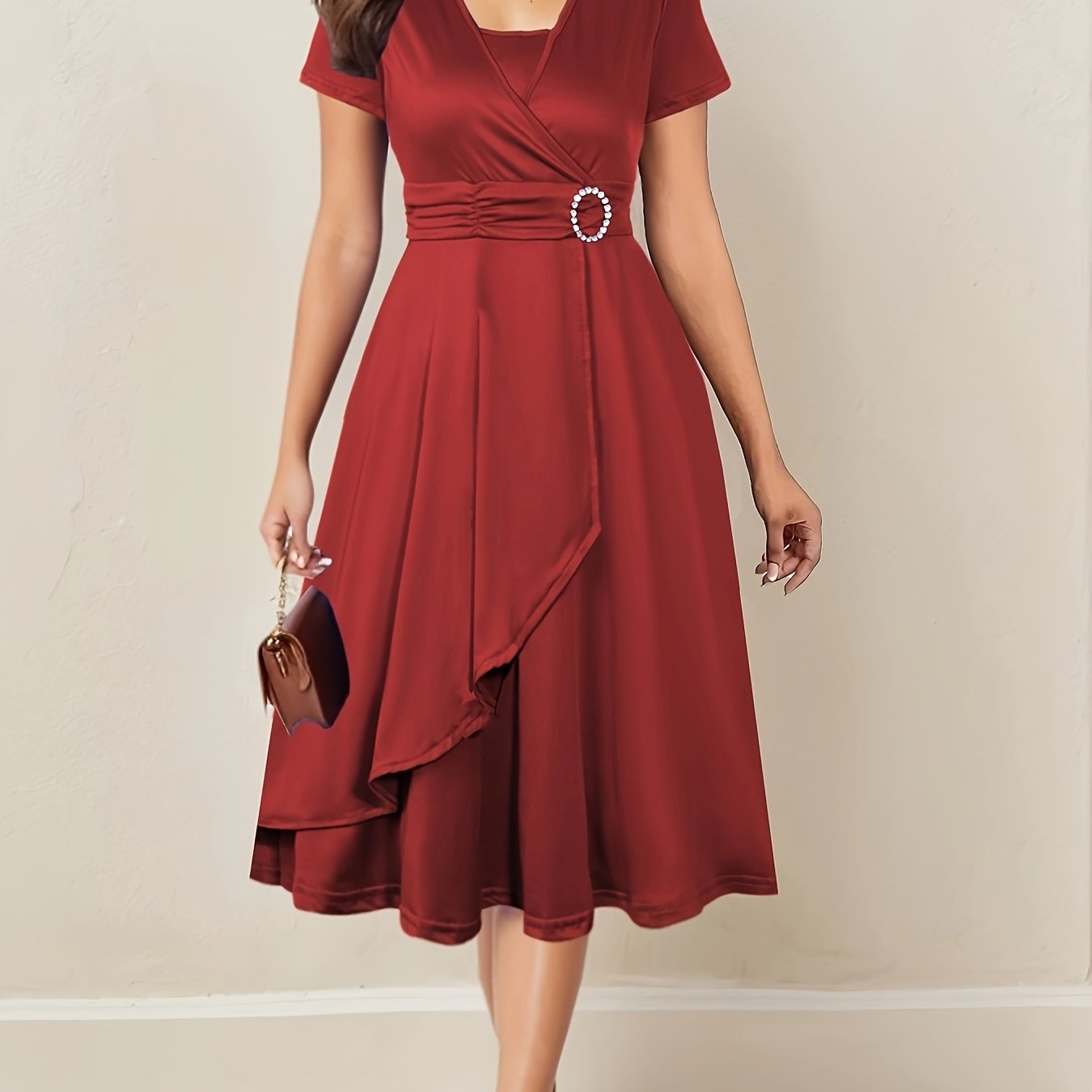 Polished Skinny Fit Dress with Elegant Edge