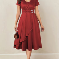 Polished Skinny Fit Dress with Elegant Edge