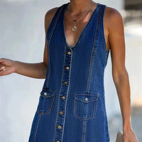 Chic Denim Sleeveless Dress