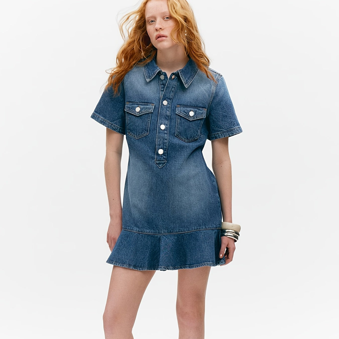Elegant Denim Commuter Dress