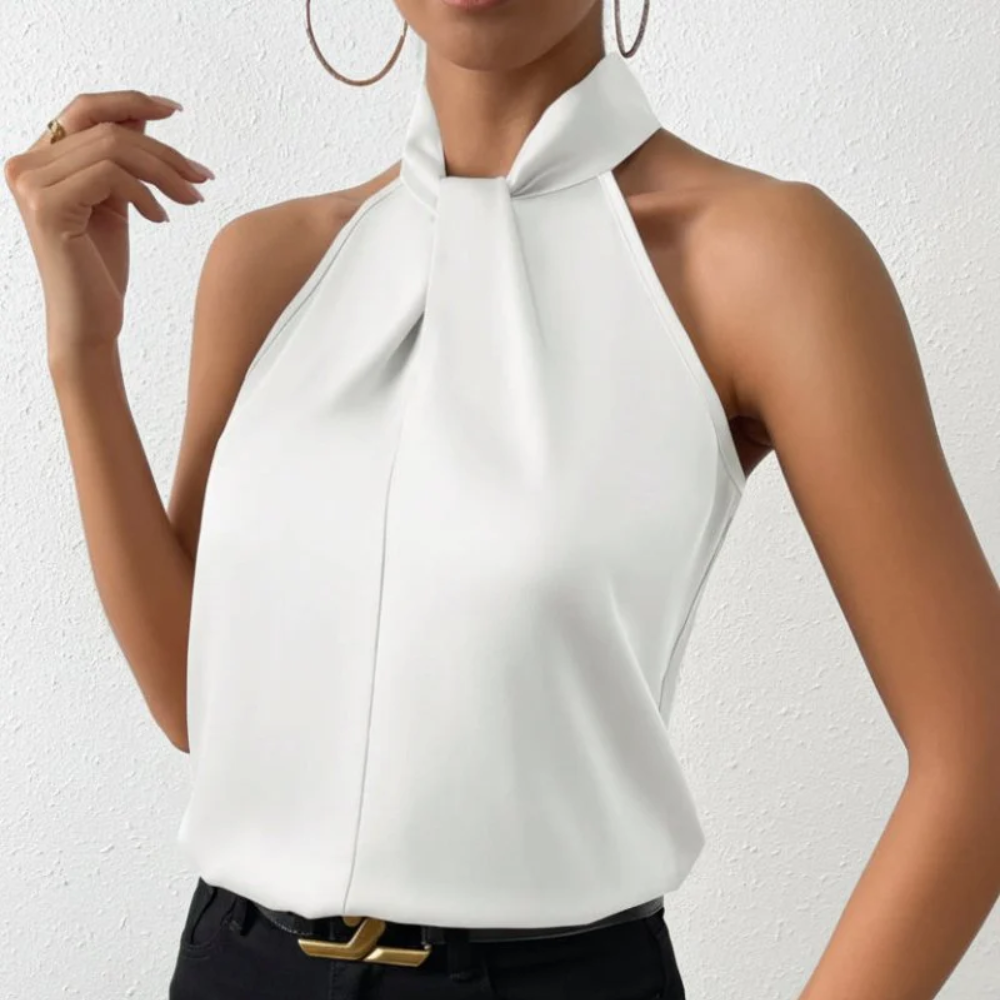 Halter Knot Sleeveless Blouse
