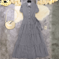 Striped Belted Maxi Dress