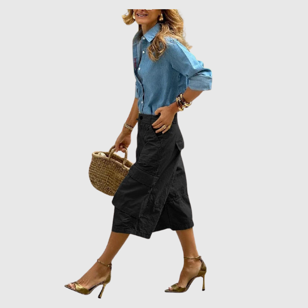 Wide Leg Cropped Summer Pants