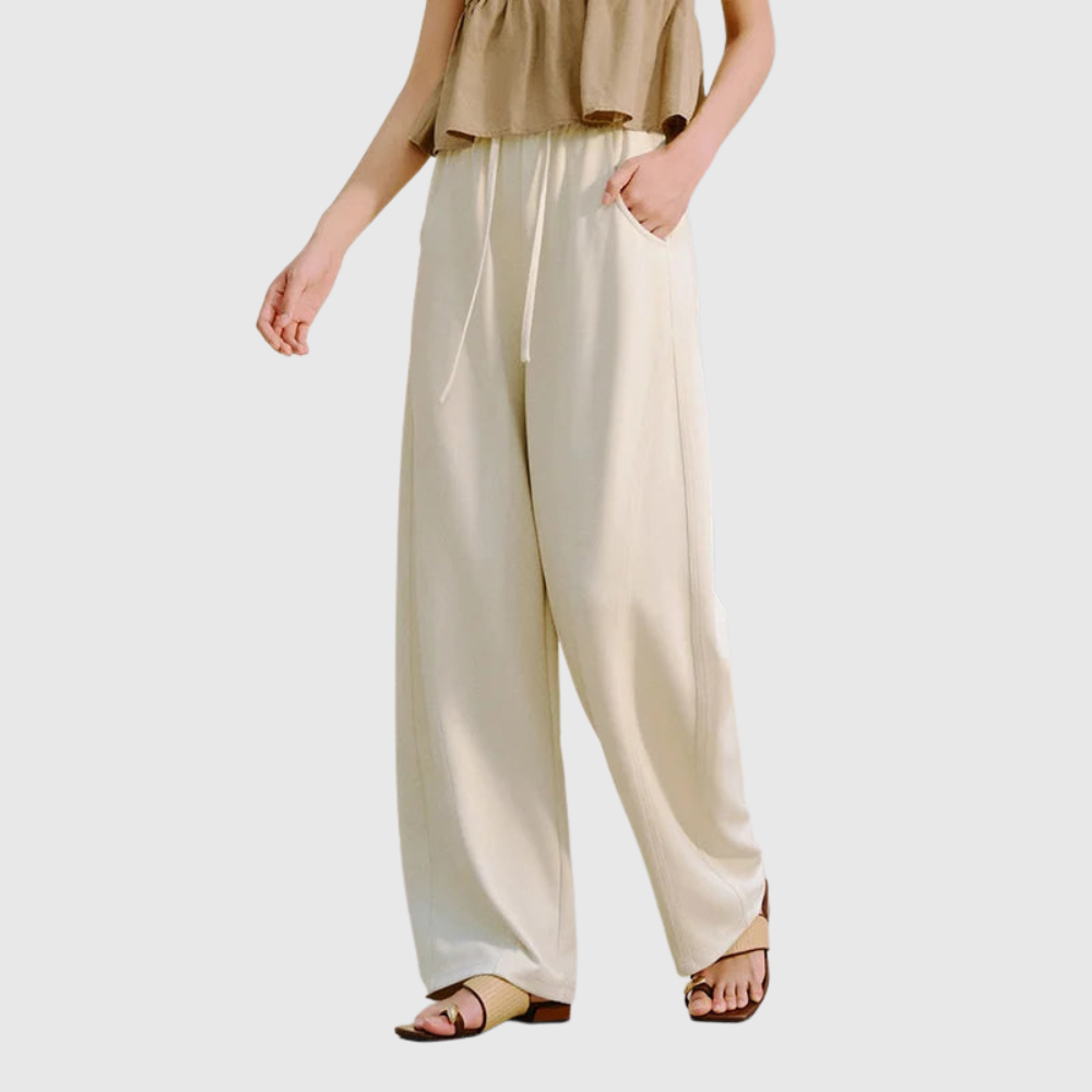 Relaxed Wide Leg Cropped Summer Pants