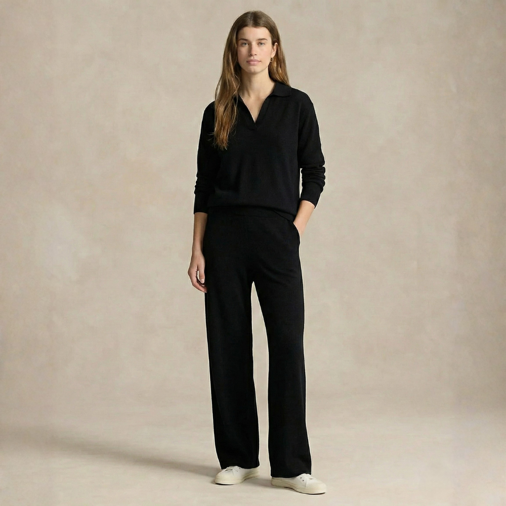 Relaxed Knit Polo Set