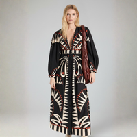Women’s V-Neck Long Sleeve Maxi Dress