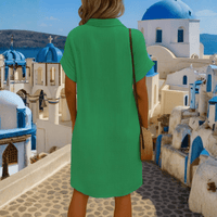 Breathable Linen Shirt Dress
